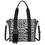 Bolso de Hombro Sintético Shopper con Estampado Leopardo y Bolsillo Trasero para Mujer - Imagen 2