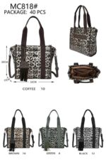 Bolso de Hombro Sintético Shopper con Estampado Leopardo y Bolsillo Trasero para Mujer - Imagen 5