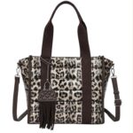 Bolso de Hombro Sintético Shopper con Estampado Leopardo y Bolsillo Trasero para Mujer - Imagen 4