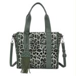 Bolso de Hombro Sintético Shopper con Estampado Leopardo y Bolsillo Trasero para Mujer - Imagen 3