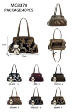 Bolso de Mano Sintético con Estampado Leopardo Frontal, Osito Decorativo y Bolsillo Trasero para Mujer - Imagen 8