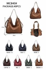 Amplio Bolso de Hombro Sintético Hobo con Asa Ajustable y Laterales con Tachuelas Decorativas Mujer - Imagen 8