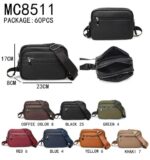 Bolso Bandolera Sintético de Mujer con 4 Bolsillos con Cierre de Cremallera y Colores Lisos - Imagen 8