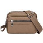 Bolso Bandolera Sintético de Mujer con 4 Bolsillos con Cierre de Cremallera y Colores Lisos - Imagen 7