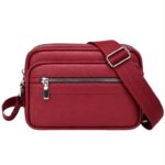 Bolso Bandolera Sintético de Mujer con 4 Bolsillos con Cierre de Cremallera y Colores Lisos - Imagen 2