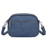 Bolso Bandolera Sintético con 5 Bolsillos con Cierre de Cremallera y Colores Lisos para Mujer - Imagen 2