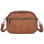 Bolso Bandolera Sintético con 5 Bolsillos con Cierre de Cremallera y Colores Lisos para Mujer - Imagen 6