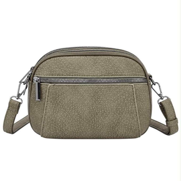 CGMC864-G Bolso Bandolera Sintético con 5 Bolsillos con Cierre de Cremallera y Colores Lisos para Mujer - Imagen 1