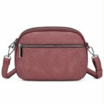 Bolso Bandolera Sintético con 5 Bolsillos con Cierre de Cremallera y Colores Lisos para Mujer - Imagen 4