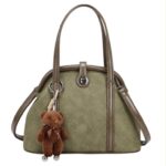 Bolso de Mano Sintético con Osito Decorativo, Manivela de Giro y Cierre de Imán para Mujer - Imagen 4