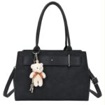 Bolso de Mano Sintético con Frontal Decorativo, Osito, Cuerda y Bolsillo Trasero para Mujer - Imagen 6