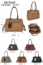 Bolso de Mano Sintético con Frontal Decorativo, Osito, Cuerda y Bolsillo Trasero para Mujer - Imagen 7