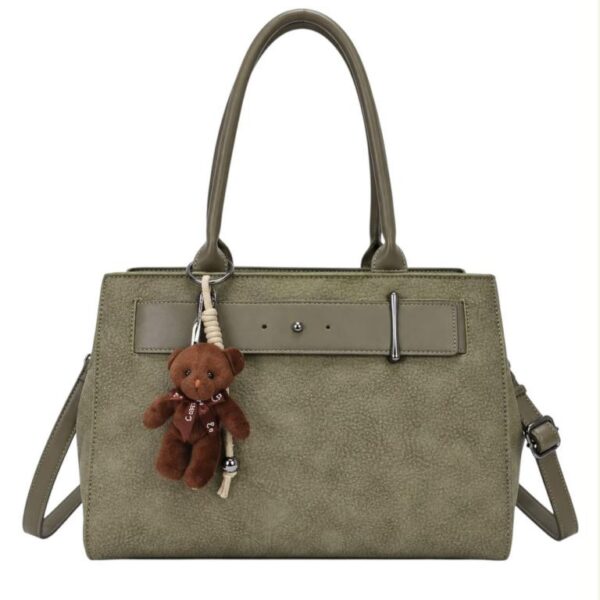 Bolso de Mano Sintético con Frontal Decorativo, Osito, Cuerda y Bolsillo Trasero para Mujer - Imagen 5