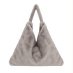 Bolso de Hombro tipo Tote con Pelito Sintético, Botón y Gran Capacidad para Mujer - Imagen 2