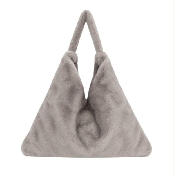 Bolso de Hombro tipo Tote con Pelito Sintético, Botón y Gran Capacidad para Mujer - Imagen 2
