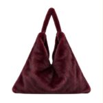 Bolso de Hombro tipo Tote con Pelito Sintético, Botón y Gran Capacidad para Mujer - Imagen 4