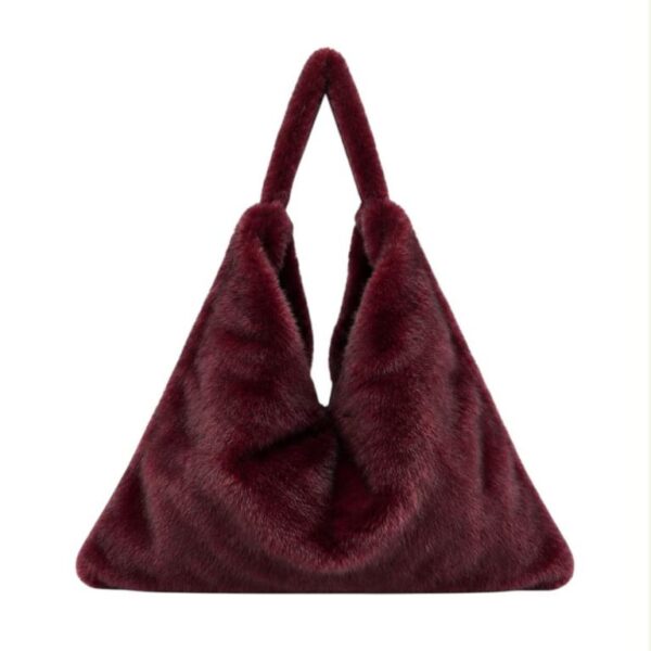Bolso de Hombro tipo Tote con Pelito Sintético, Botón y Gran Capacidad para Mujer - Imagen 4