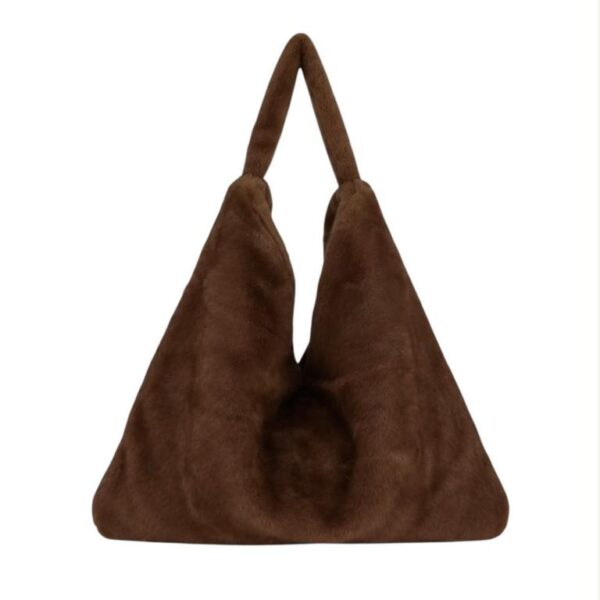 Bolso de Hombro tipo Tote con Pelito Sintético, Botón y Gran Capacidad para Mujer - Imagen 5