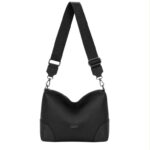 Bolso Bandolera en Nylon Tipo Hobo para Mujer con Bolsillo Trasero y Compartimentos Internos - Imagen 4