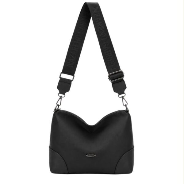 Bolso Bandolera en Nylon Tipo Hobo para Mujer con Bolsillo Trasero y Compartimentos Internos - Imagen 4