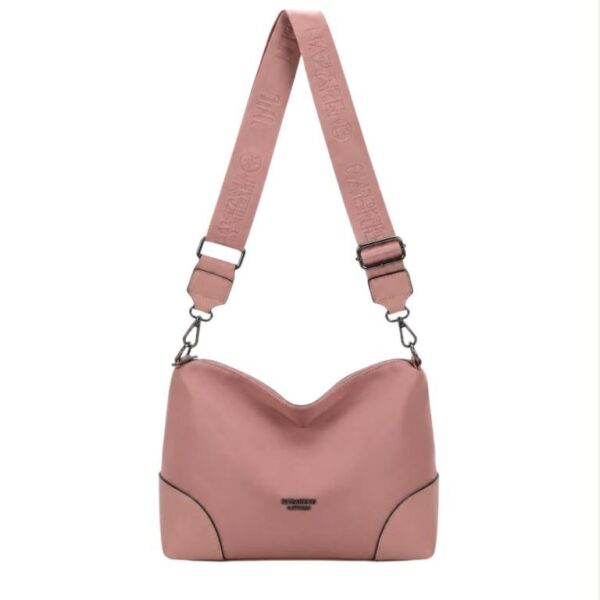 Bolso Bandolera en Nylon Tipo Hobo para Mujer con Bolsillo Trasero y Compartimentos Internos - Imagen 2