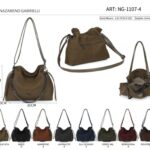 Bolso de Hombro Sintético Hobo Nazareno Gabrielli con Asa Larga de Cadena y Cierre de Cuerdas para Mujer
