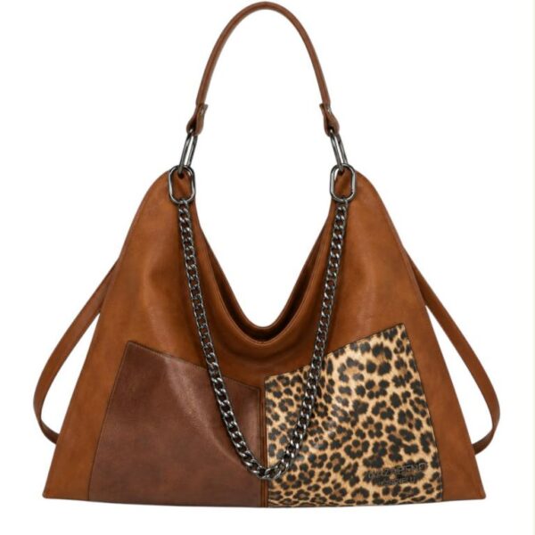 Bolso de Hombro Hobo Sintético Nazareno Gabrielli con 2 Compartimentos Frontales Originales - Imagen 2