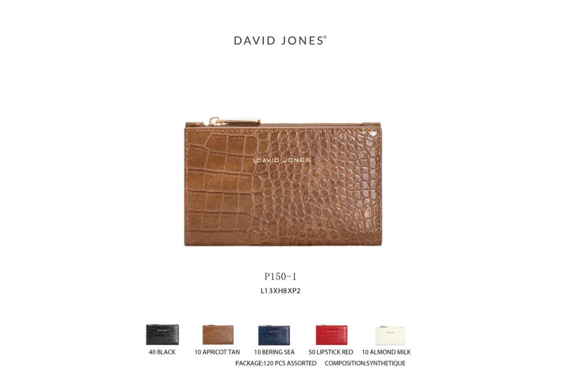 CGP150-1-All Monedero Sintético David Jones con Diseño Coco, Caja, Cremallera y Botón para Mujer - Imagen 1