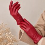 Bonitos Guantes de Mujer en Piel con Gran Calidad y Elegante Diseño Botones - Imagen 7