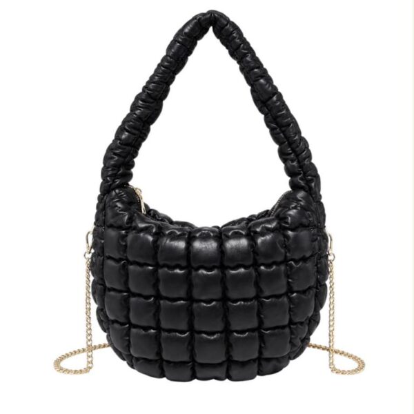 Bolso de Hombro Sintético Acolchado para Mujer con Asa de Cadena Dorada Extraíble - Imagen 7