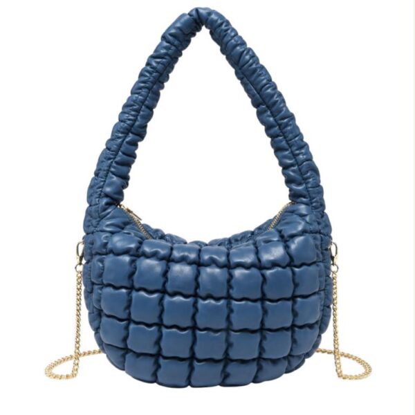 Bolso de Hombro Sintético Acolchado para Mujer con Asa de Cadena Dorada Extraíble - Imagen 3