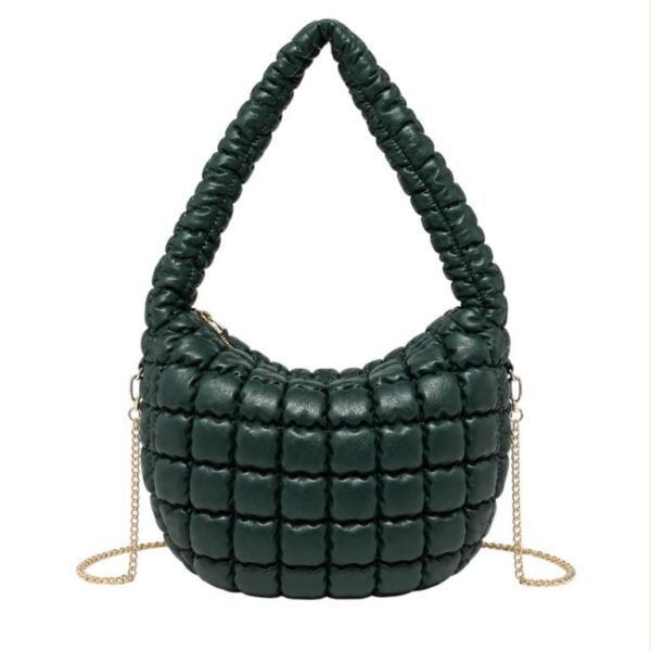 Bolso de Hombro Sintético Acolchado para Mujer con Asa de Cadena Dorada Extraíble - Imagen 4