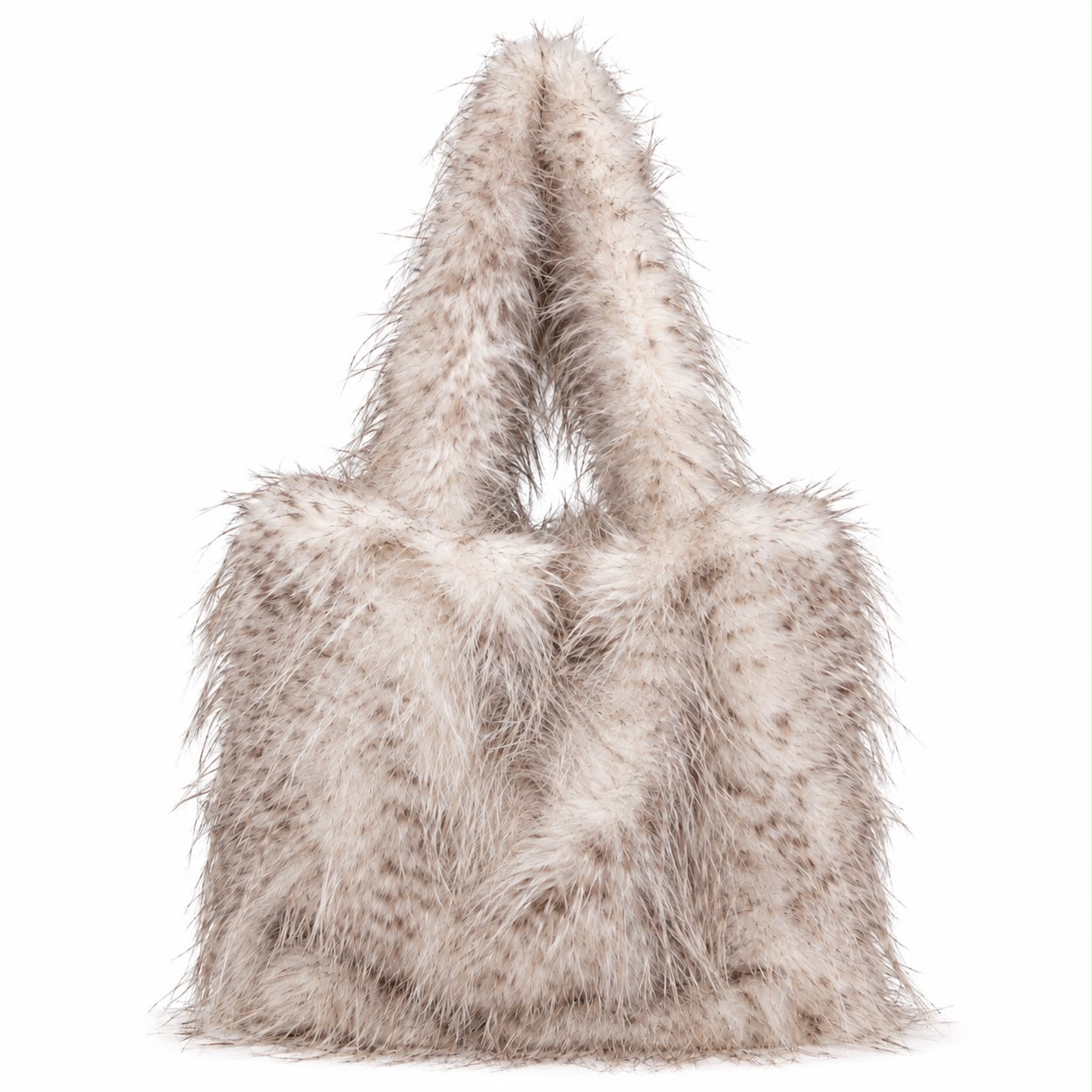 CGYB613-1-T Amplio Bolso de Hombro Estilo Tote de Mujer con Pelito Sintético y Efecto Shaggy - Imagen 1