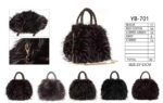 Bolso de Mano en Pelo Sintético con 2 Asas Cortas Trenzadas y Cremallera para Mujer - Imagen 7