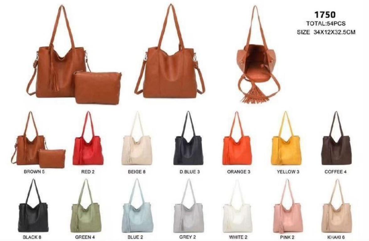 CG1750-All Bolso de Hombro Sintético con Flecos Decorativos y Bolsito Bandolera Extra Mujer - Imagen 1