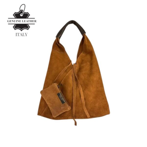 Amplio Bolso de Hombro de Piel de Serraje para Mujer con Monedero Extra - Imagen 11
