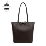 Bolso de Mano tipo Shopper en Piel Italiana para Mujer con Asas Largas y Cierre de Cremallera - Imagen 7
