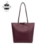 Bolso de Mano tipo Shopper en Piel Italiana para Mujer con Asas Largas y Cierre de Cremallera - Imagen 5
