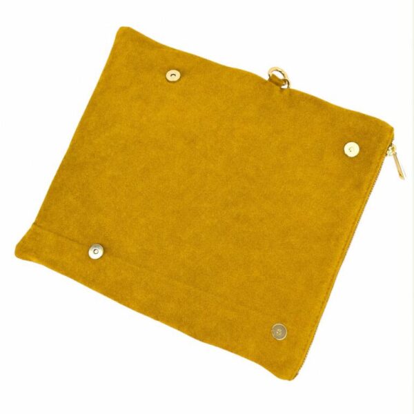 Bolso Bandolera en Piel de Serraje con Solapa de Botones y Bolsillo Trasero para Mujer - Imagen 16