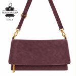 Bolso Bandolera en Piel de Serraje con Solapa de Botones y Bolsillo Trasero para Mujer - Imagen 3