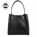 Bolso de Hombro Premium en Piel Italiana Bucket con Diseño Croco y Monedero Extra - Imagen 4