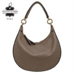 Bolso de Hombro en Piel Italiana con Asa Extraíble, Tira Bandolera y 2 Cremalleras para Mujer - Imagen 3