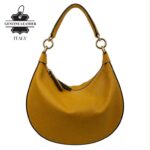 Bolso de Hombro en Piel Italiana con Asa Extraíble, Tira Bandolera y 2 Cremalleras para Mujer - Imagen 10