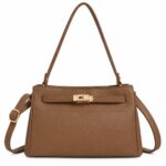 Bolso de Hombro Sintético con Asa Larga, Manivela de Giro y Tiras Frontales para Mujer - Imagen 6