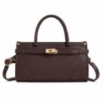 Bolso de Mano Sintético con 2 Asas Cortas, Manivela de Giro y Tiras Frontales para Mujer - Imagen 5