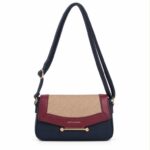 Bolso de Hombro Sintético Tricolor Gino Valentini con Solapa Original  y Bonito Diseño para Mujer