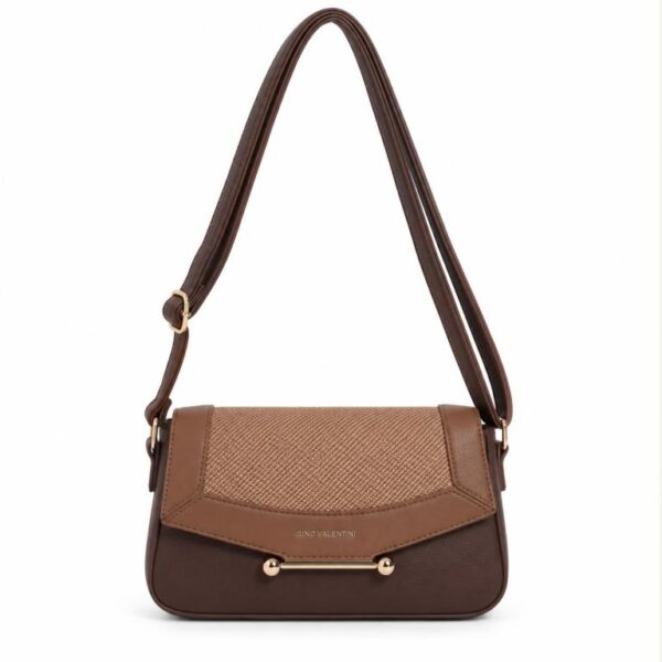 Bolso de Hombro Sintético Tricolor Gino Valentini con Solapa Original  y Bonito Diseño para Mujer - Imagen 3