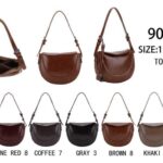 Bolso de Hombro Sintético tipo Charol para Mujer con Cremallera Cubierta y Tira Bandolera
