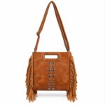 Bolso de Mano Sintético con Flecos Laterales y Tachuelas Decorativas Frontales para Mujer - Imagen 5
