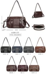 Bolso Bandolera Sintético con Tachuelas y 2 Cremalleras Frontales Decorativas para Mujer - Imagen 8